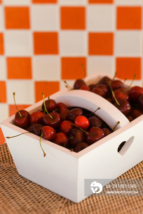 Basket of cherries