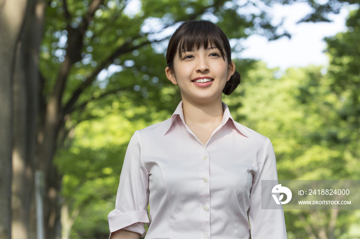 Young businesswoman walking