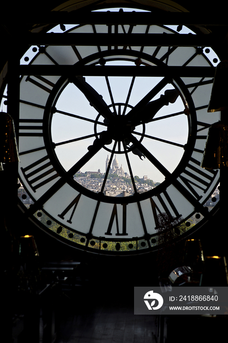 Montmartre through clock window