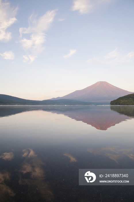 Reflection of Mt. Fuji in Lake Yamanaka