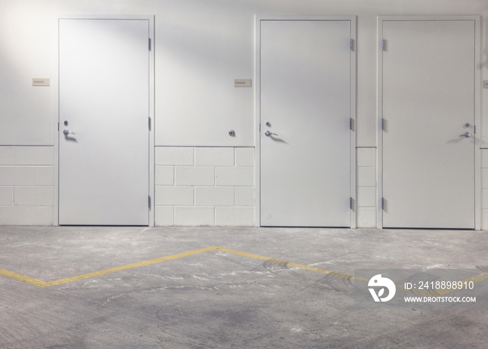 White Doors in a Commercial Building