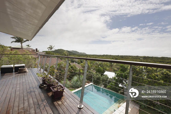 Landscape view from balcony