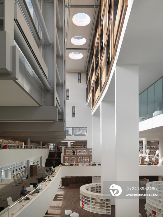 Inside Openbare Bibliotheek Amsterdam; Amsterdam; North Holland; Netherlands; Europe