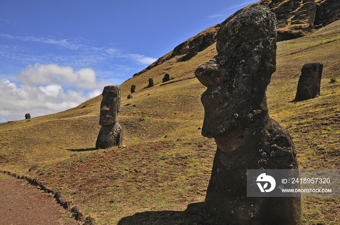 Moai Statue in Easter Island, Chile 