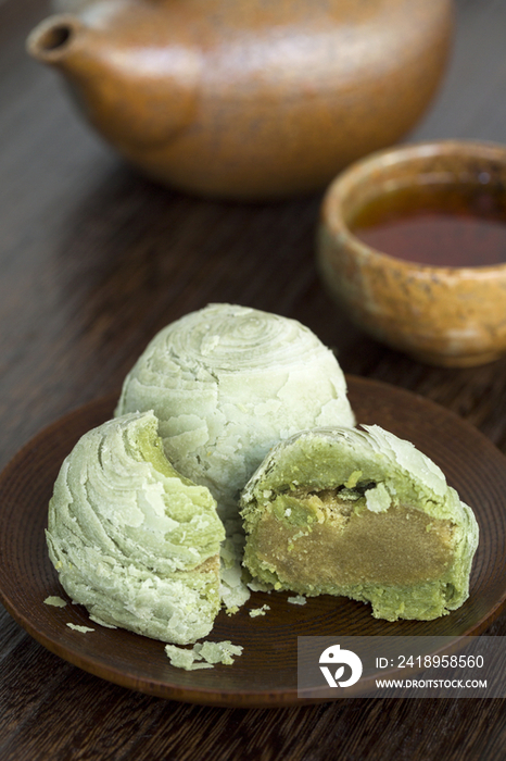 抹茶酥和茶