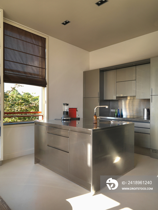 Contemporary stainless steel kitchen