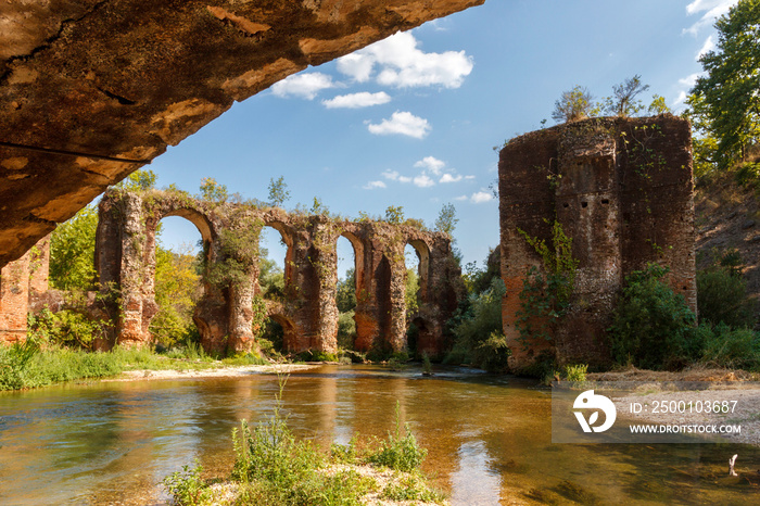 The ancient aqueduct that provided water to Nikopolis, the town built by Roman emperor Augustus Octavian (Octavius) after defeating Pompeius.