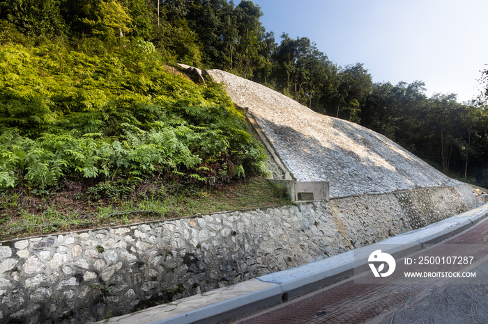 Slope retention engineering to prevent soil erosion and landslide