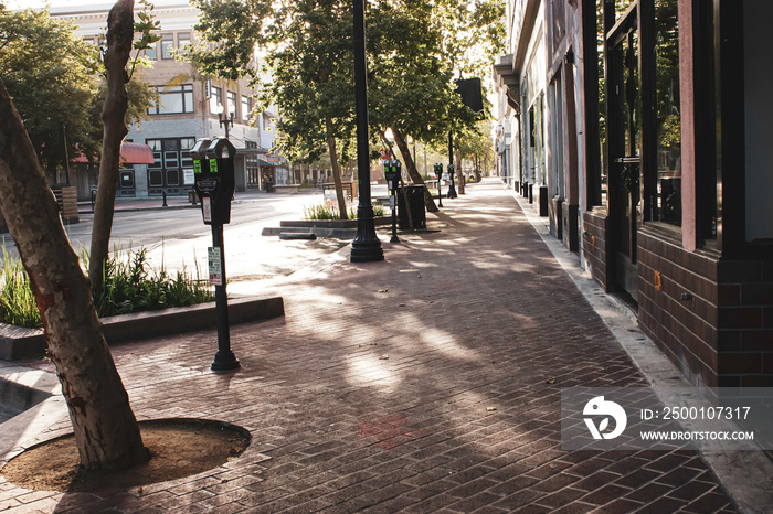 Urban downtown area in the early morning