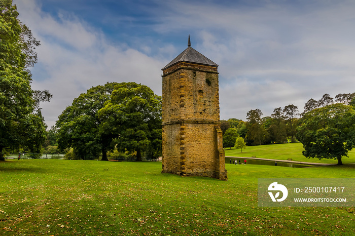 A view across Abington Park, Northampton, UK in the summertime