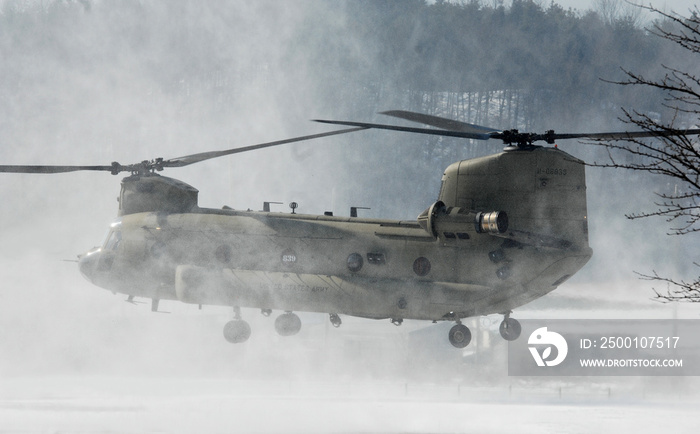 United States Army Helicopter in Winter