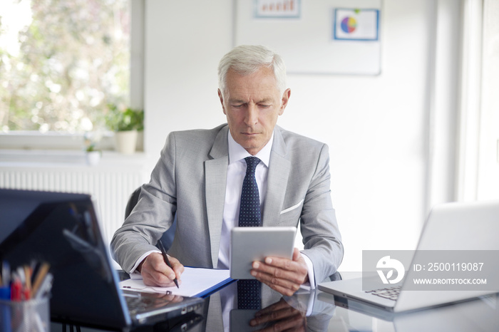 Businessman working in the office