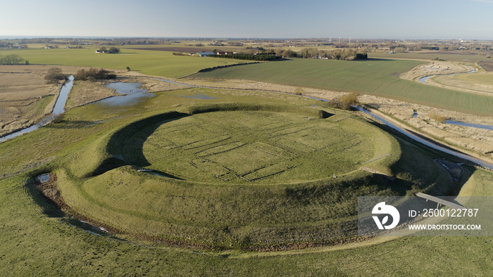 Trelleborg Ring Castle at Slagelse, Denmark