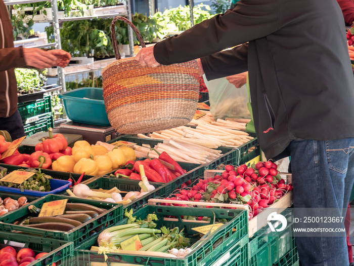 Biogemüse auf dem Wochenmarkt