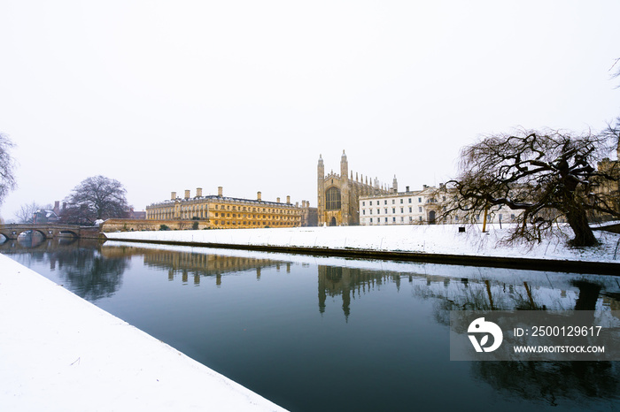 King’s Chapel at winter in Cambridge, England