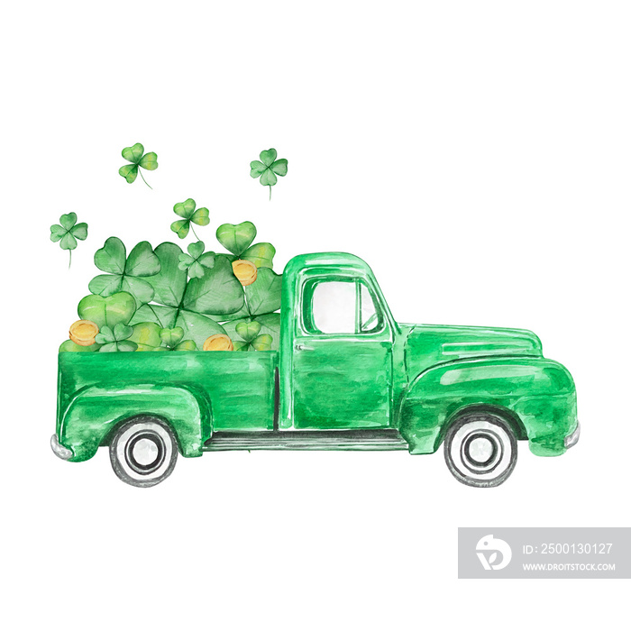 Watercolor illustration of St Patricks Day