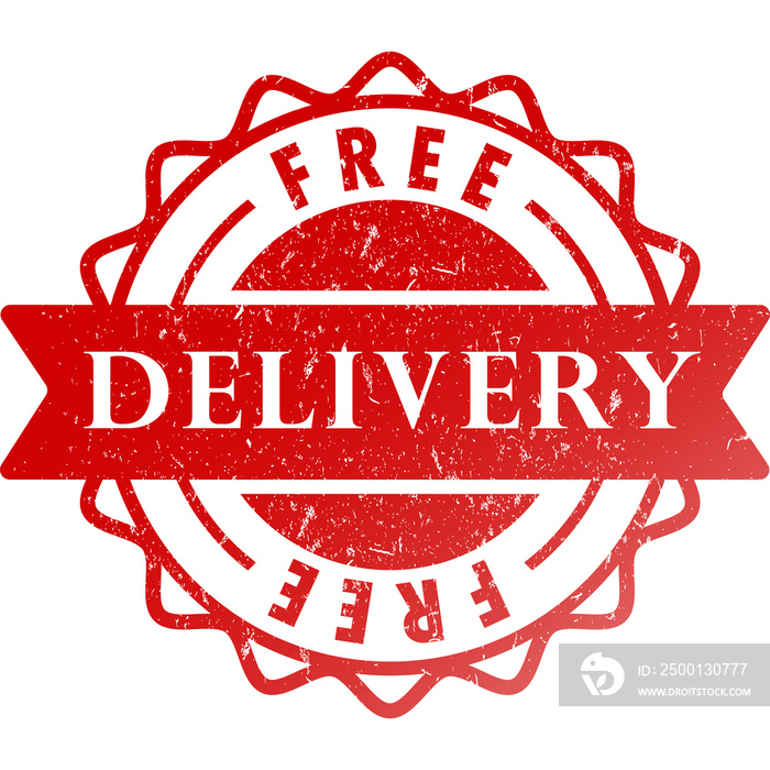 Free Delivery stamp transparent