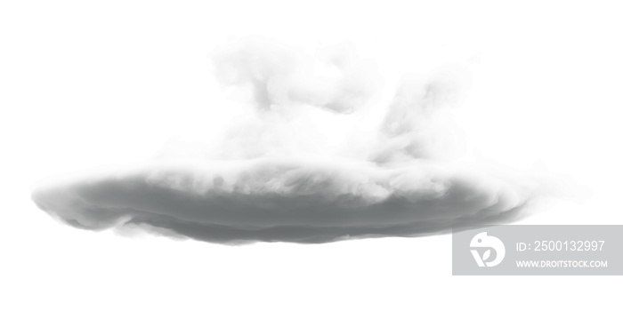 Realistic fluffy dense clouds on a png transparent background. Element for your creativity