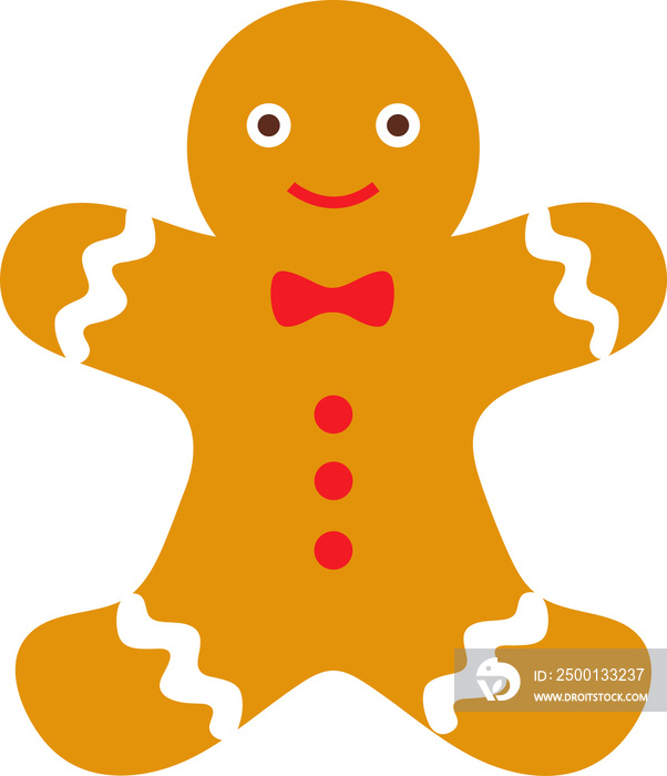 png cartoon gingerbread man isolated