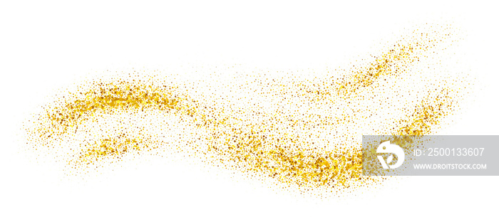 Gold glitter swash shiny  stroke shape, luxury  party element