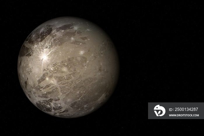 Ganymede, the moon of Jupiter - Solar System