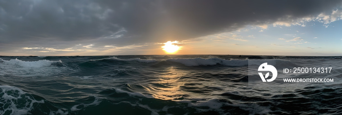 Sea waves on the horizon