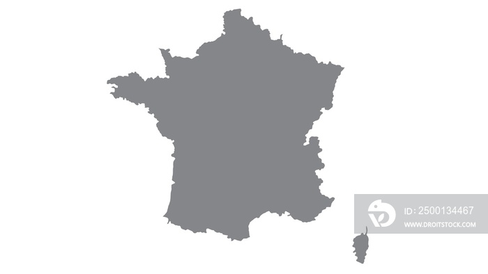 France  map with gray tone on  white background,illustration,textured , Symbols of France