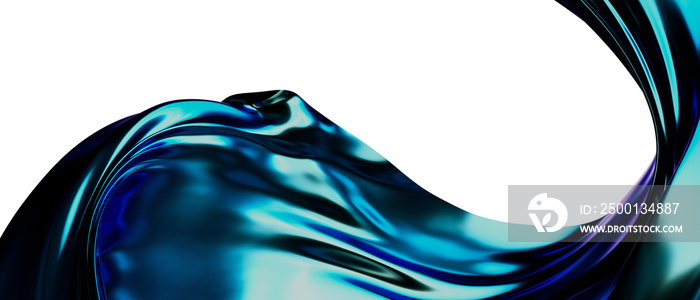 abstract blue wave background, night simple and elegant 3d render wallpaper