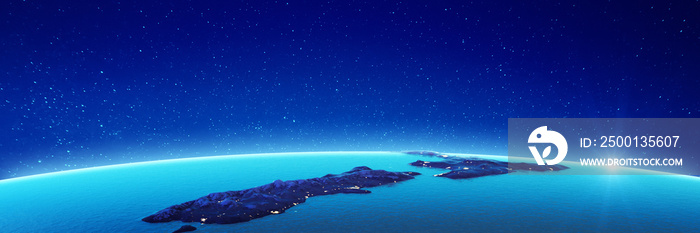 New Zealand at night