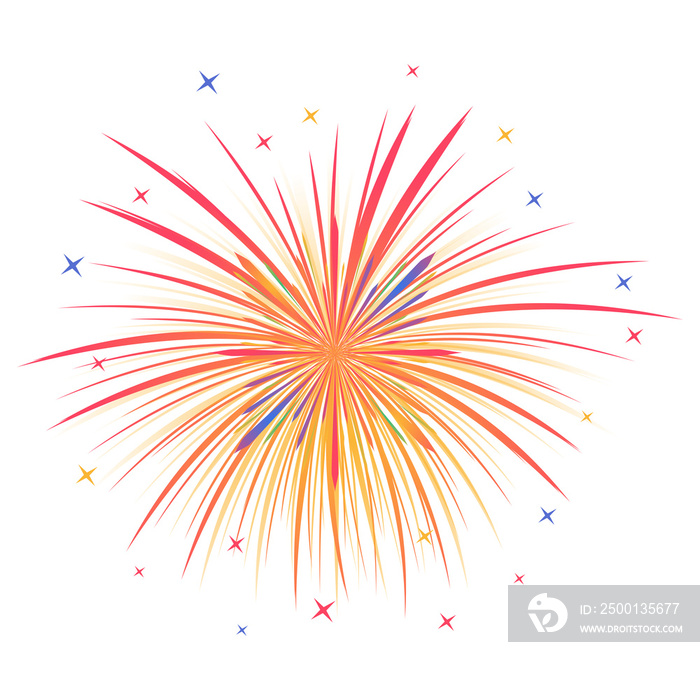 Colorful Sparkling Fireworks clipart PNG