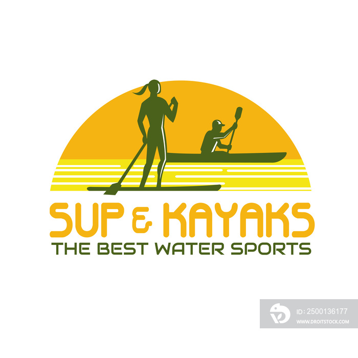 SUP and Kayak Water Sports Retro