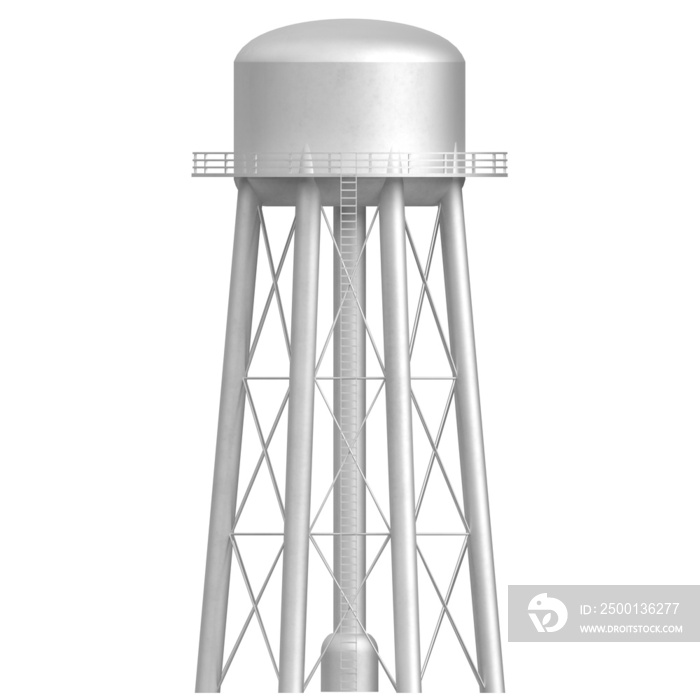 3d rendering illustration of a water tower