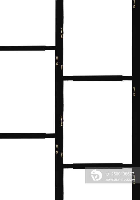 film strip icon isolated on transparent background. tape photo film strip frame, Video Film strip roll, blank frames,