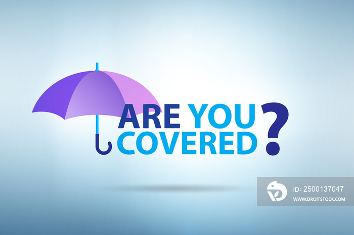 Comprehensive insurance concept with question