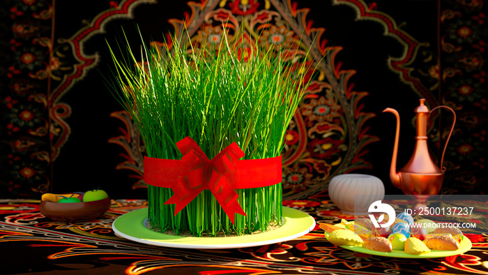 Novruz setting table decoration