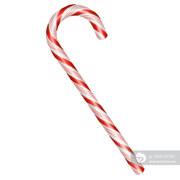 watercolor christmas candy cane