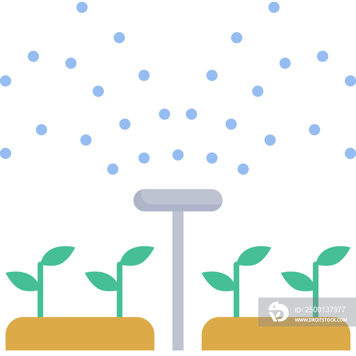 Water sprinkler icon. Flat design.