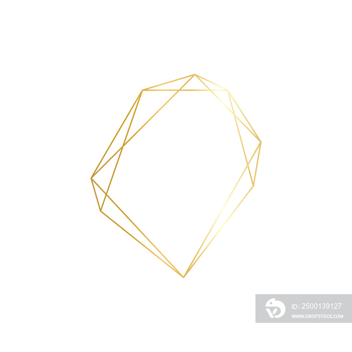 golden geometric  Double golden lines that look luxurious. for decorating wedding cards