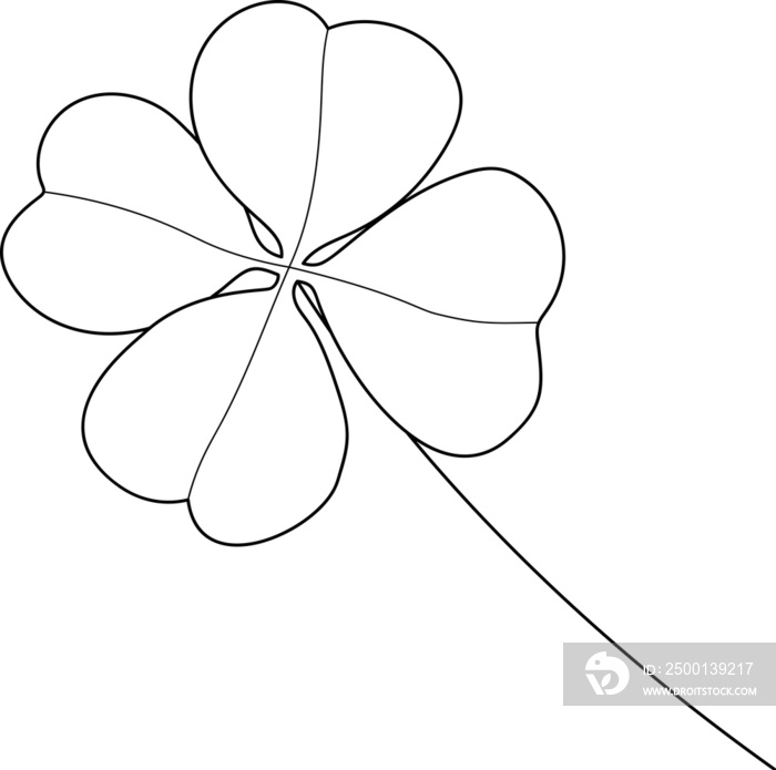 Hand drawn clover leaf branch line art