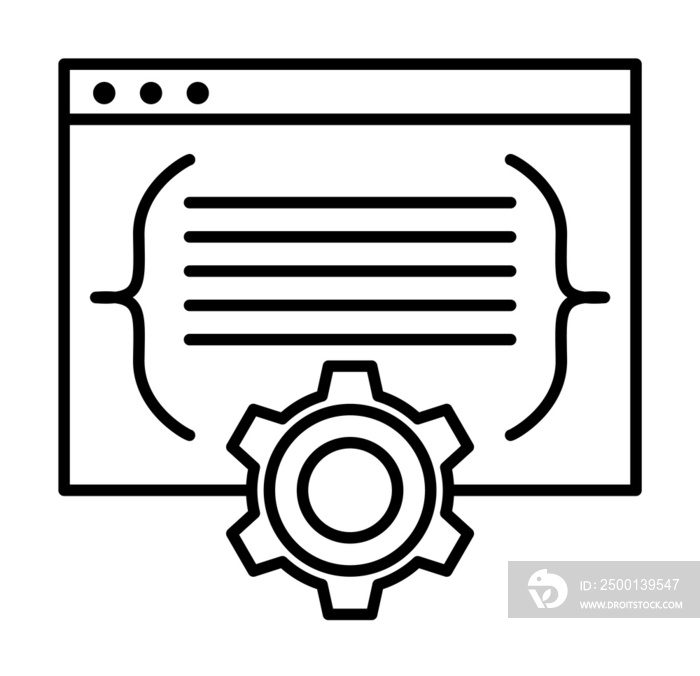 programming, code icon. Element of robotics engineering for mobile concept and web apps icon. Thin line icon for website design and development, app development. Premium icon