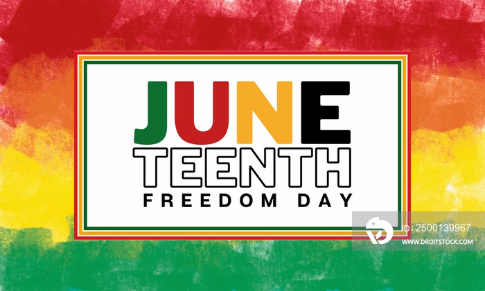 Juneteenth, African-American Independence Day, June 19. Day of Freedom and Emancipation