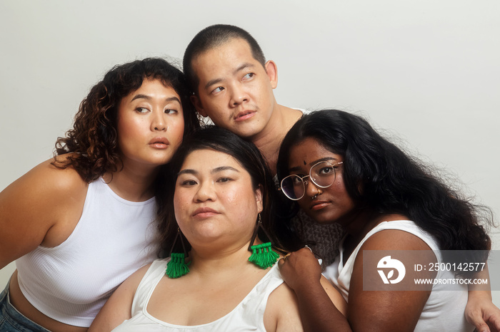 Asian group lifestyle studio portrait shot