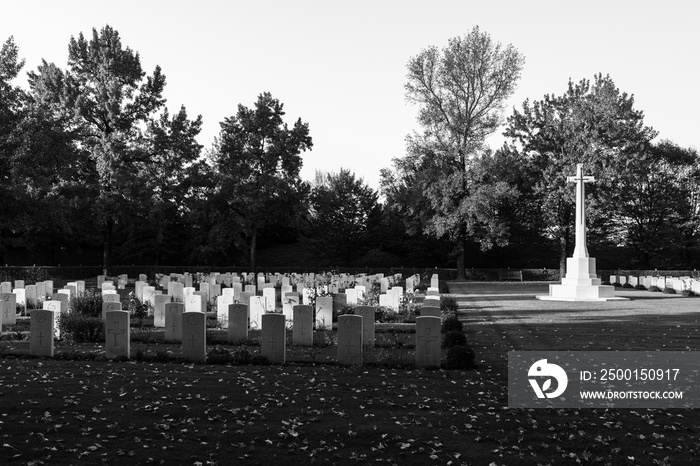 Udine War Cemetery. In memory of the Anglo-Saxons who died for the liberation.