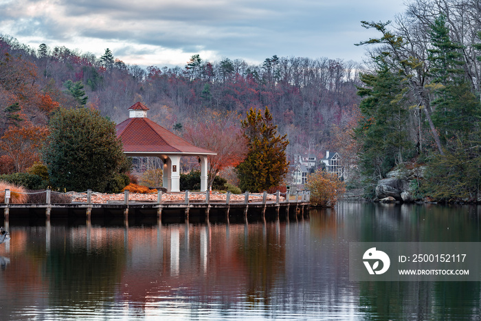 Pavilion in Morse Park , Lake Lure ,North Carolina.