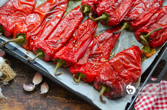 Roasted red peppers