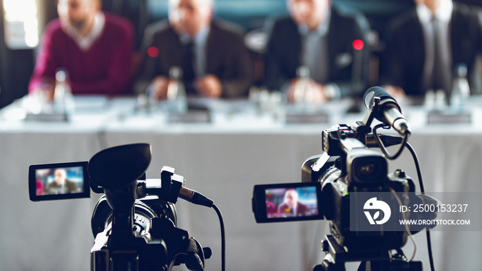 Camera At Press Conference