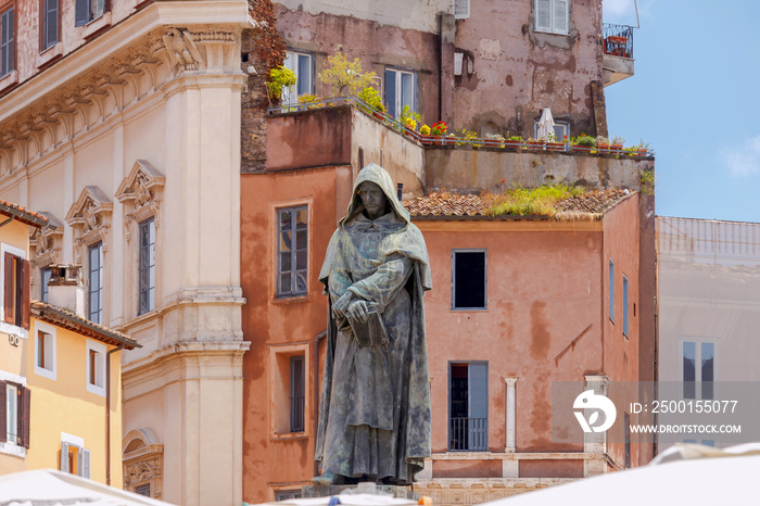 Rome. Monument to Giordano Bruno.