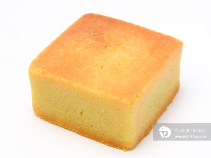 High angel view of sweet pineapple cake isolated on white background.Taiwan famous and traditional pastry, snack, dessert.Taiwan rural industry and food culture.