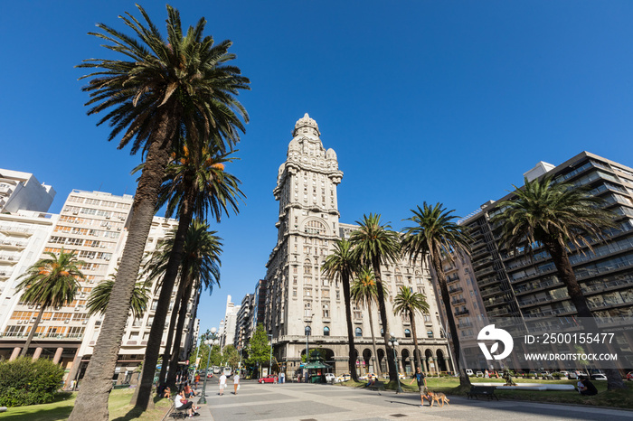 Palacio Salvo in the center of the city of Montevideo, Uruguay.