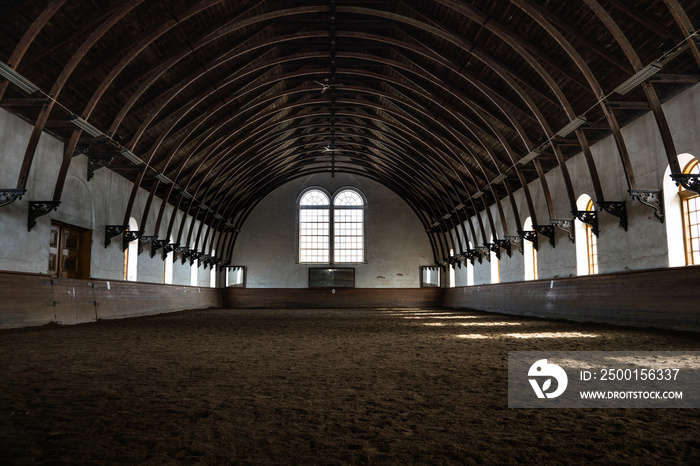 Beautiful roof construction with curved arches